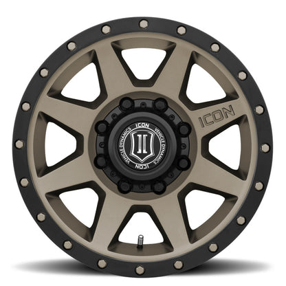 ICON Rebound 17x8.5 8x170 6mm Offset 5in BS 125mm Bore Titanium Wheel 1817858150TT 1817858150TT Photo - Close Up