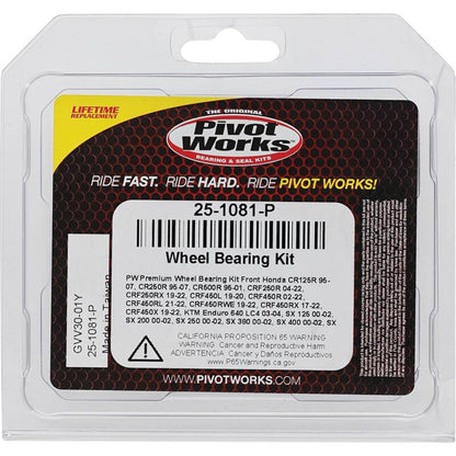 Pivot Works Honda, KTM Wheel Bearing Kit Premium Bearings 25-1081-P 25-1081-P Photo - Primary