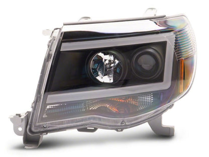 Raxiom 05-11 Toyota Tacoma Axial Series LED DRL Projector Headlights- Blk Housing (Clear Lens) TT11236 TT11236 Photo - Close Up