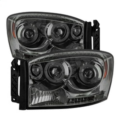 Spyder Dodge Ram 1500 06-08/Ram 2500 06-09 Projector Headlights LED Halo LED Smke PRO-YD-DR06-HL-SM 5010025 5010025 Photo - Primary