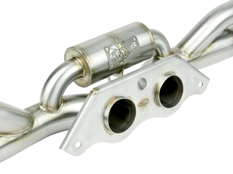 aFe Power MACHForce XP 304 Stainless Secondary Muffler Delete Pipe 14-19 Porsche 911 GT3 3.8L/4.0L 49C36434 49C36434 Photo - Close Up