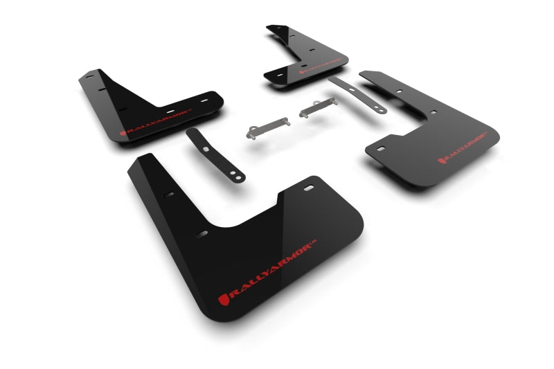 Rally Armor 2024+ Hyundai Elantra N Line Black Mud Flap w/ Red Logo MF120-UR-BLK-RD MF120-UR-BLK-RD Photo - Primary
