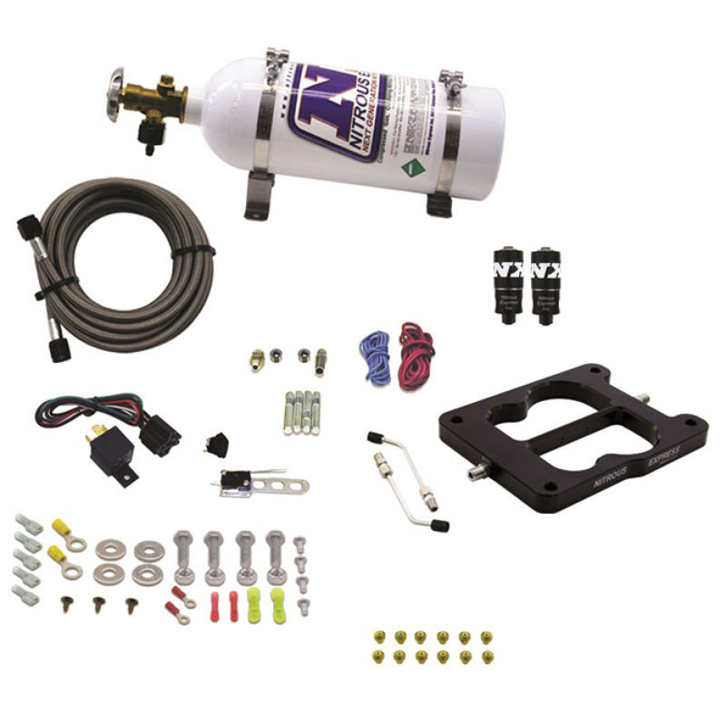 Nitrous Express Q-Jet/Holley Spread Bore Hitman Nitrous Kit (100-150-200HP) w/5lb Bottle 40080-05 40080-05 Photo - Primary
