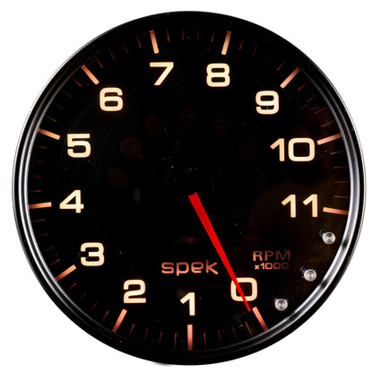 Autometer Spek-Pro Gauge Tachometer 5in 11K Rpm W/Shift Light & Peak Mem Black/Smoke/Black P23952 P23952 User 1