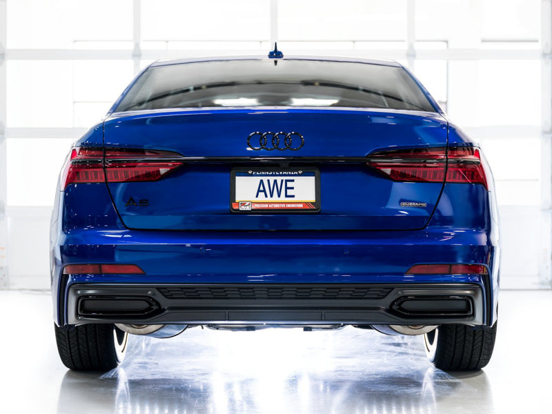 AWE Tuning AWE Audi 2019-2023 C8 A6/A7 3.0T Touring Edition Cat-back Exhaust- Turn Downs 3015-31003 3015-31003 Photo - Mounted