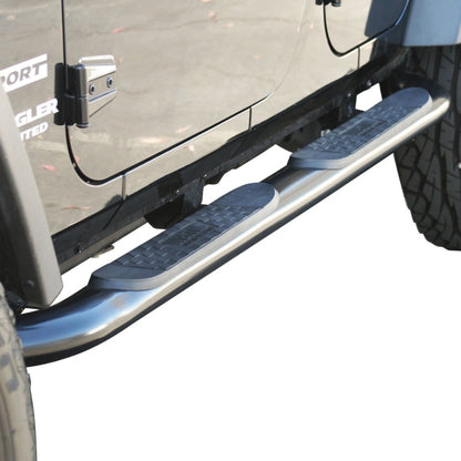 Westin 2007-2017 Jeep Wrangler Unlimited 4dr Platinum 4 Oval Nerf Step Bars - Black 21-3295 21-3295 Photo - Mounted