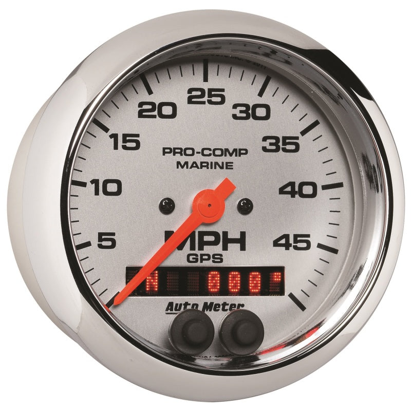 Autometer Marine Chrome Ultra-Lite 3-3/8in 50MPH GPS Speedometer Gauge 200635-35 200635-35 User 3