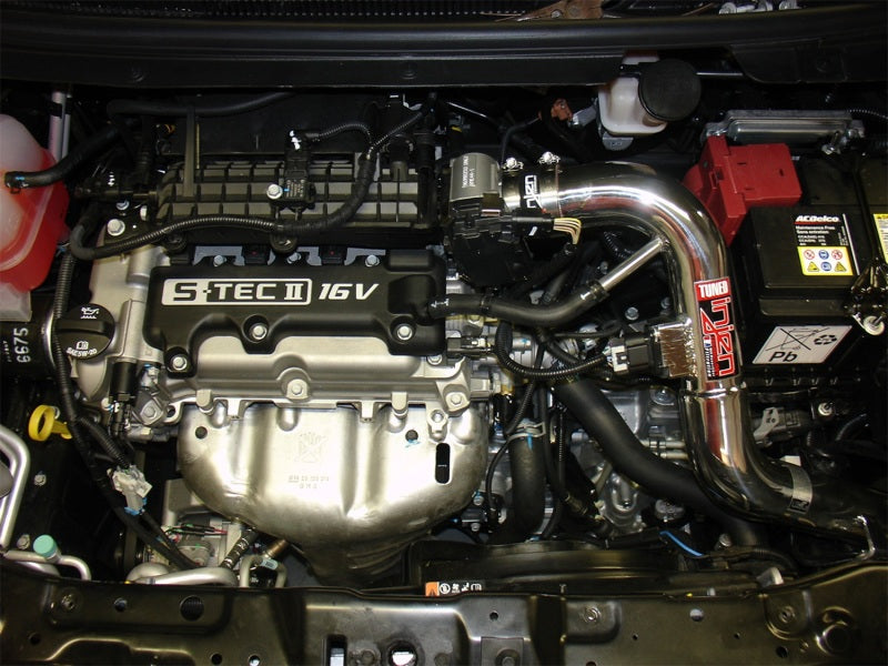 Injen 11-15 Chevrolet Spark 1.2L 4cyl Black Cold Air Intake w/ MR Tech & Super Nano-Web Dry SP7080BLK SP7080BLK Photo - Mounted