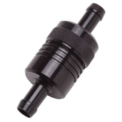 Edelbrock Fuel Filter, Aluminum, 3" x 01/ 1/8", 3/8" Inlet/Outlet, Black 8157 Photo - Unmounted