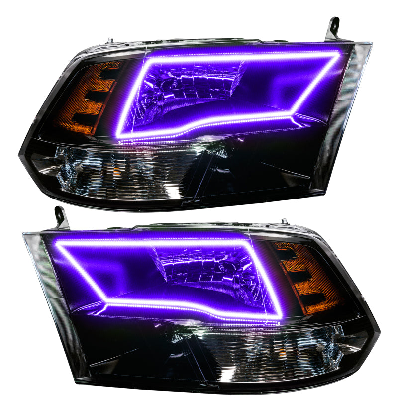 ORACLE Lighting 09-18 RAM 1500 Sport ColorSHIFT Halo Headlights - Blk Housing w/RF Controller 8906-330 8906-330 User 6