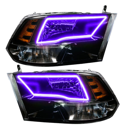 ORACLE Lighting 09-18 RAM 1500 Sport ColorSHIFT Halo Headlights - Blk Housing w/No Controller 8906-334 8906-334 User 6