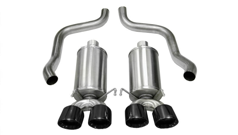 Corsa Performance 05-08 Chevrolet Corvette C6 6.0L V8 Black Xtreme Axle-Back Exhaust 14469BLK Photo - Primary