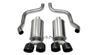 Corsa Performance 05-08 Chevrolet Corvette C6 6.0L V8 Black Xtreme Axle-Back Exhaust 14469BLK Photo - Primary