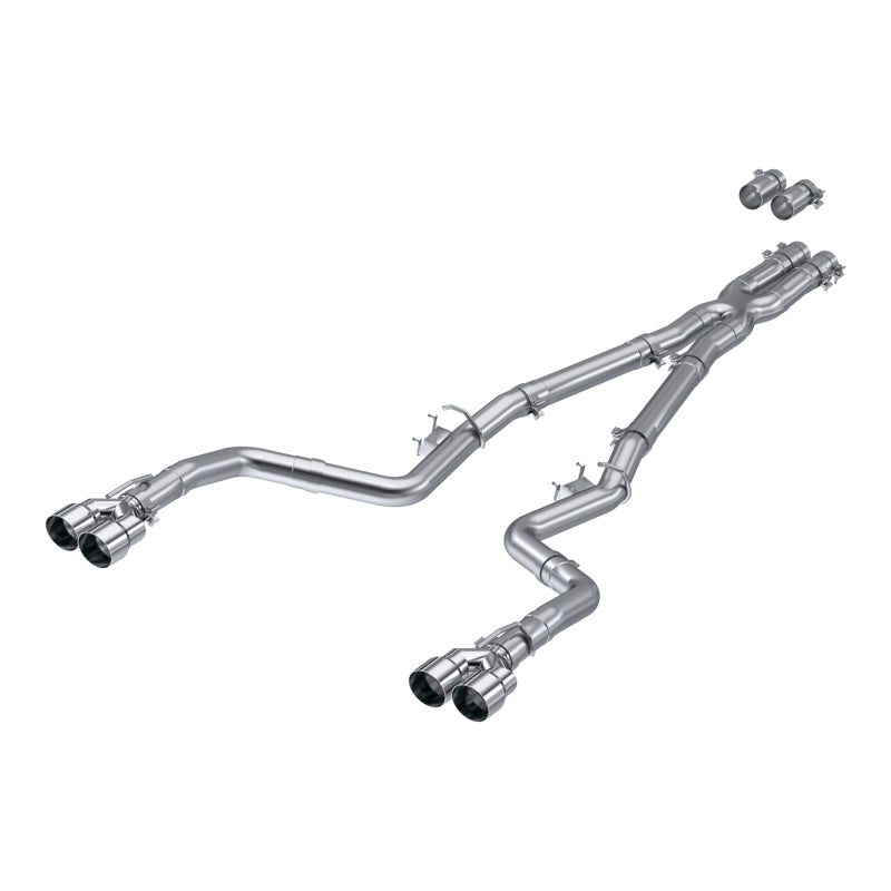 MBRP 15-Up Challenger 5.7L /  17-Up 6.2L/6.4L 3in Race Series Cat-Back w/ Quad Tips AS Exhaust S7114AL S7114AL Photo - Primary