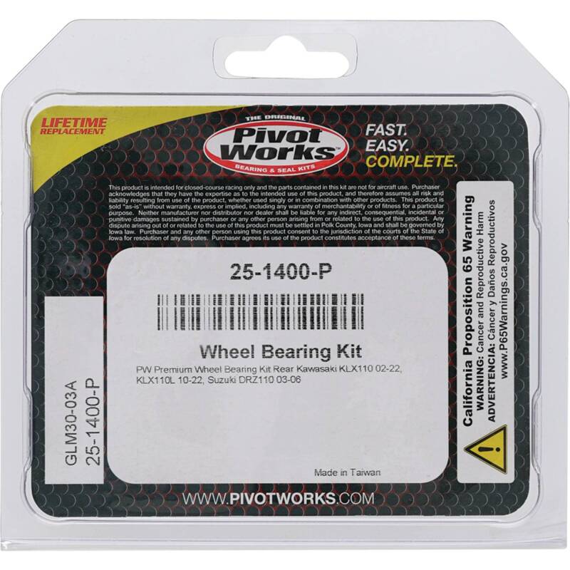 Pivot Works Pw Premium Wheel Bearing 25-1400-P 25-1400-P Photo - Primary