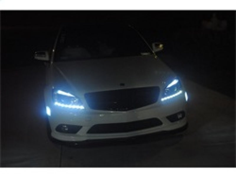 Spyder Mercedes Benz C-Class 08-11 Projector Headlights Halogen - DRL Blk PRO-YD-MBW20408-DRL-BK 5042262 5042262 Photo - Mounted