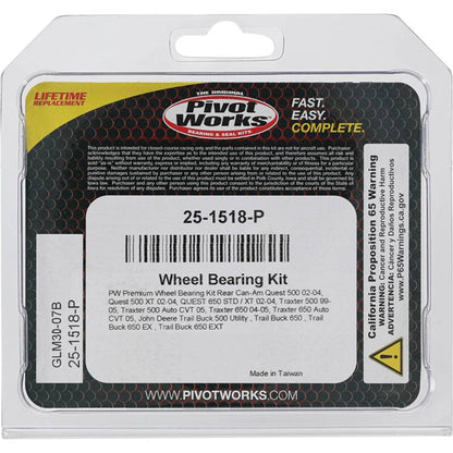 Pivot Works Can-Am, John Deere Wheel Bearing Kit Premium Bearings 25-1518-P 25-1518-P Photo - Primary