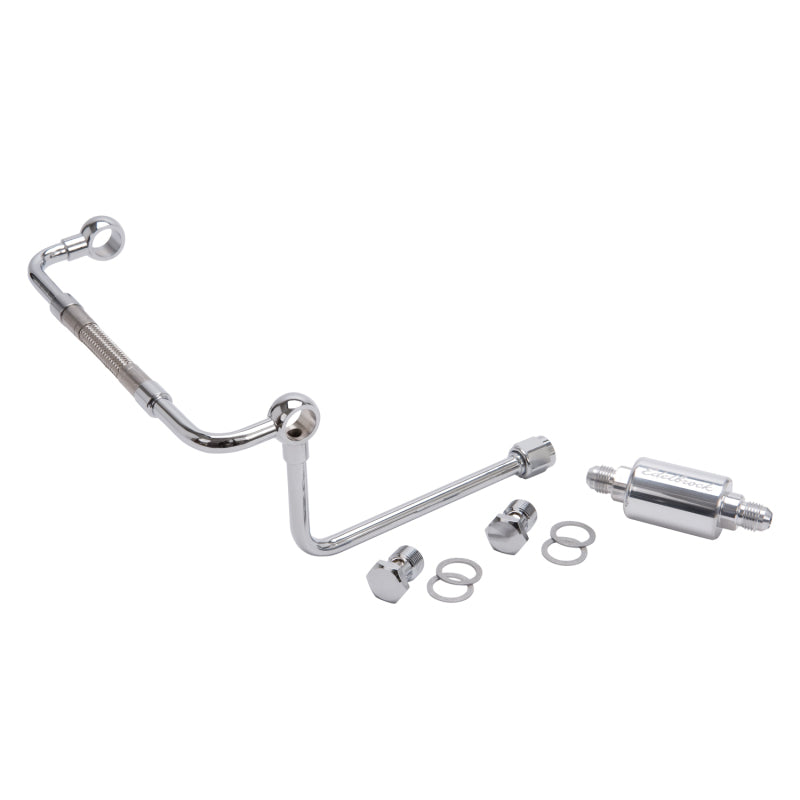Edelbrock Dual-Feed Line/Thunder Series Carb w/Polished Fuel Filter 8128 Photo - Primary