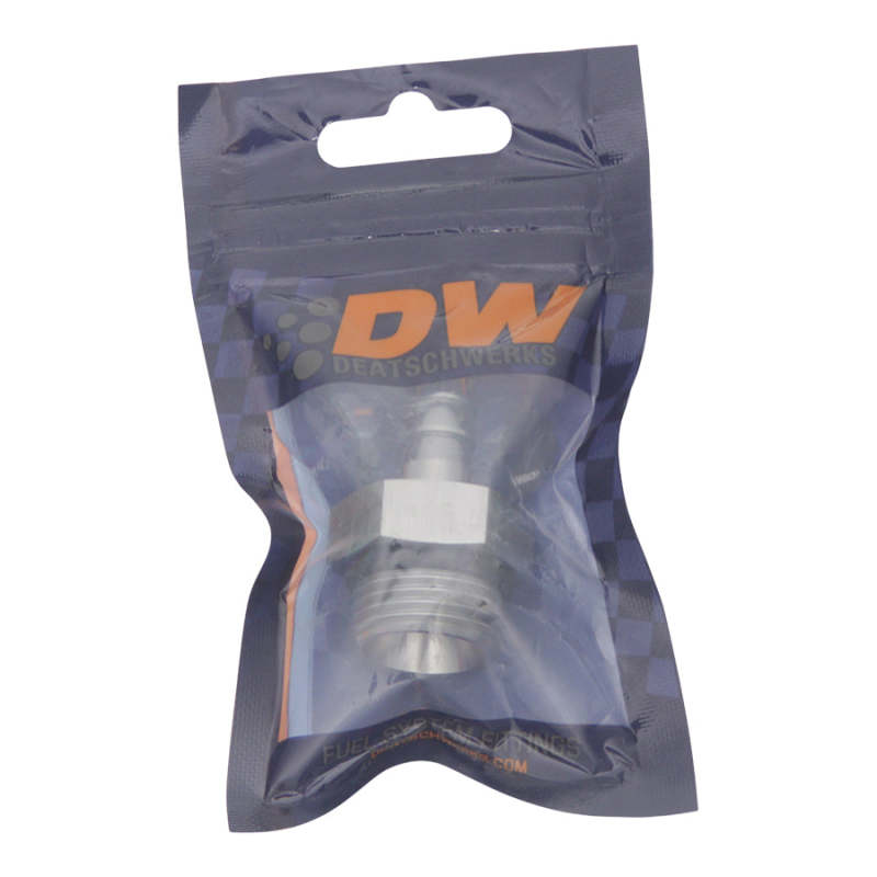 DeatschWerks 8AN ORB Male to 5/16in Male Triple Barb Fitting (Incl O-Ring) - Anodized DW Titanium 6-02-0512 6-02-0512 Photo - lifestyle view