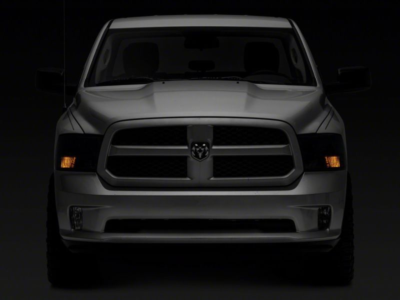 Raxiom 09-18 Dodge RAM 1500 Axial OEM Rep Headlights w/ Dual Bulb- Chrome Housing (Smoked Lens ) R118021 R118021 Photo - Close Up