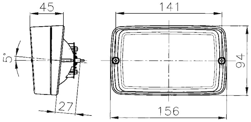 Hella Worklight 1Ga H15522007 H15522007 Technical Drawing