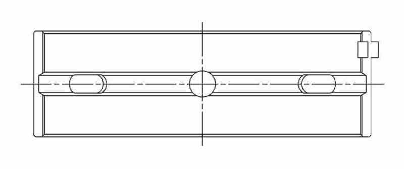 ACL Race Series Main Bearings Nissan V6 VQ30DE/VQ35DE Size: 0.25 4M2633H-.25 Technical Drawing