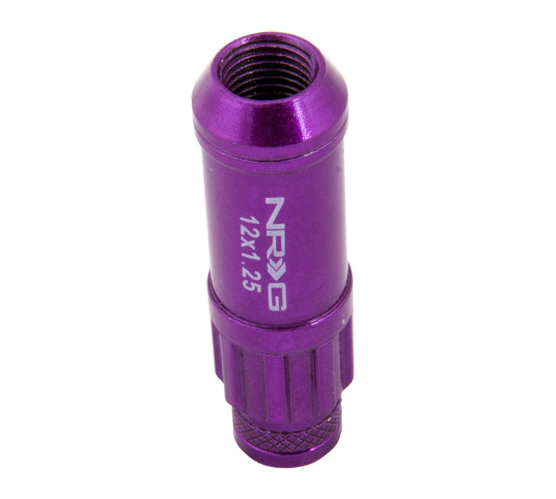 NRG M12 x 1.25 Steal Lug Nut w/ dust cap cover Set 21 pc Purple LN-LS710PP-21 Photo - Primary