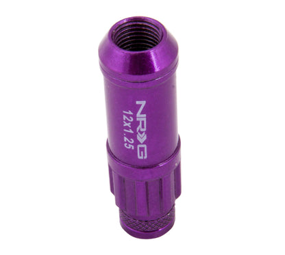 NRG M12 x 1.25 Steal Lug Nut w/ dust cap cover Set 21 pc Purple LN-LS710PP-21 Photo - Primary