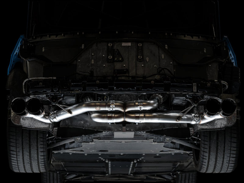 AWE Tuning 2020 Chevrolet Corvette (C8) Track Edition Exhaust - Quad Diamond Black Tips 3020-43086 3020-43086 Photo - out of package