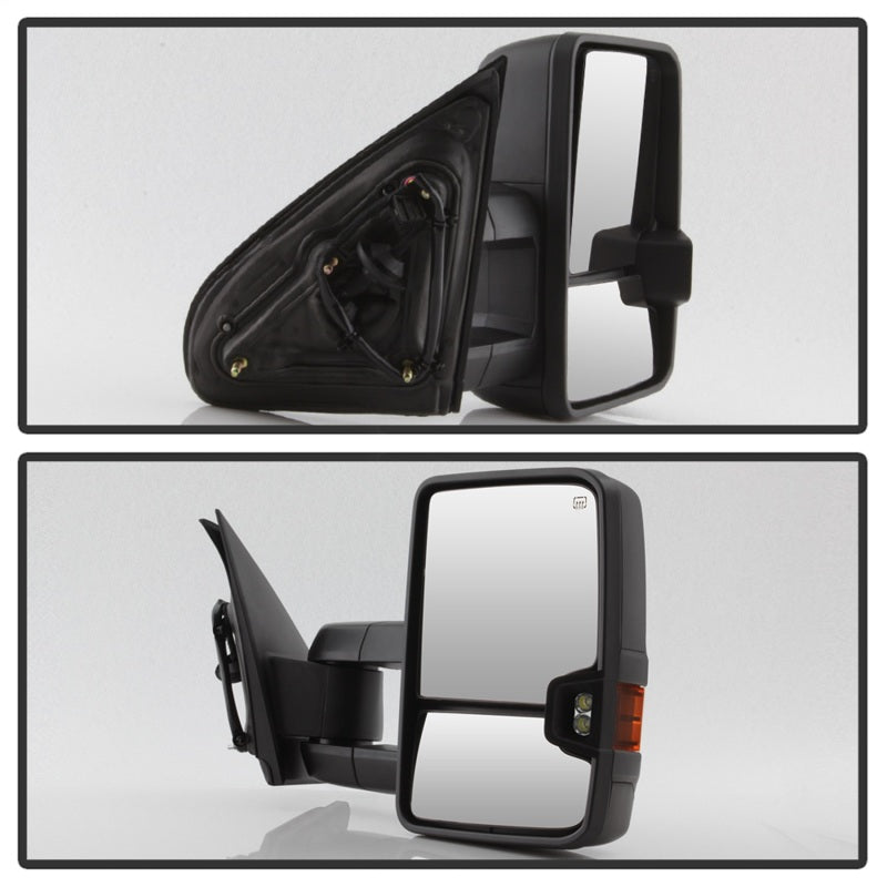 SPYDER xTune Chevy Silverado 14-16 Heated Amber LED Signal Telescoping Mirrors MIR-CSIL14S-G2-PWH-AM-SET 9936708 9936708 Photo - Unmounted
