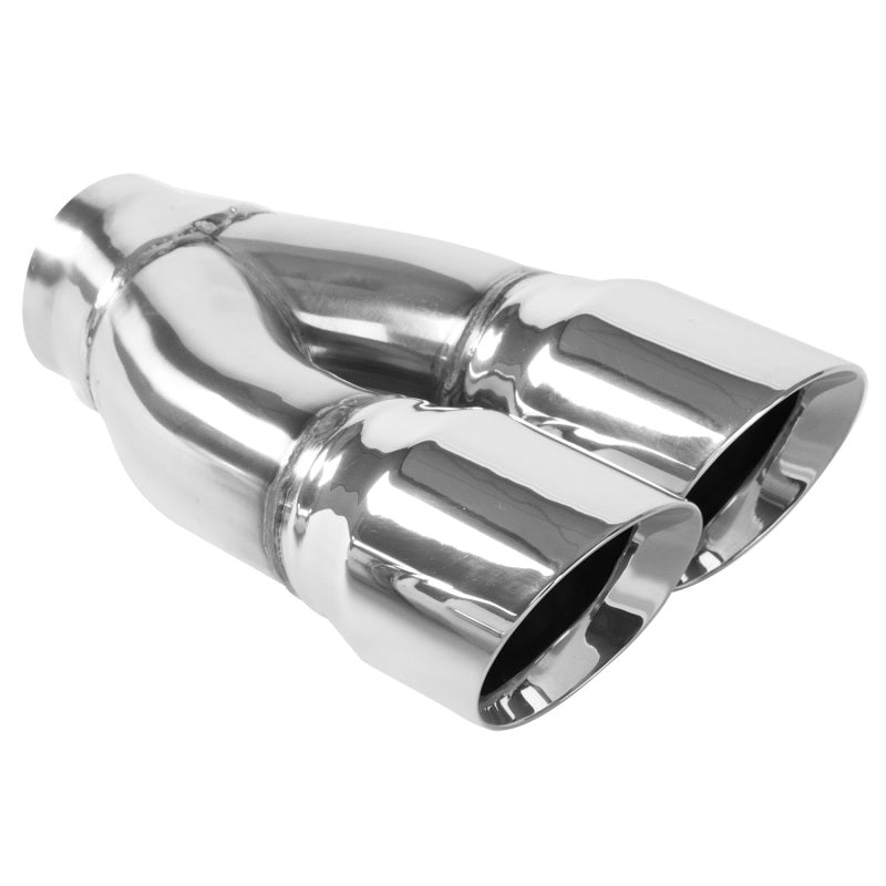 Magnaflow Tip Stainless Double Wall Round Dual Outlet Polished 3in DIA 2.25in Inlet 9.75in Length 35227 35227 Photo - Primary
