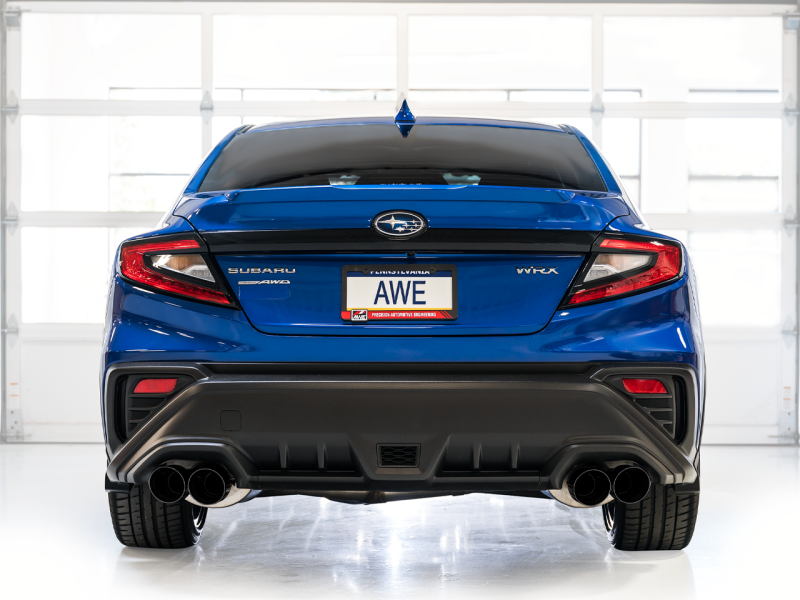 AWE Tuning 2022+ VB Subaru WRX Touring Edition Exhaust - Diamond Black Tips 3015-43979 3015-43979 Photo - Mounted