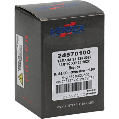 Vertex Pistons Vertex Piston 2023 Fantic Motor XE 125 125cc +1.00mm Oversized Cast Replica Piston Kit 24570100 24570100 Photo - Primary