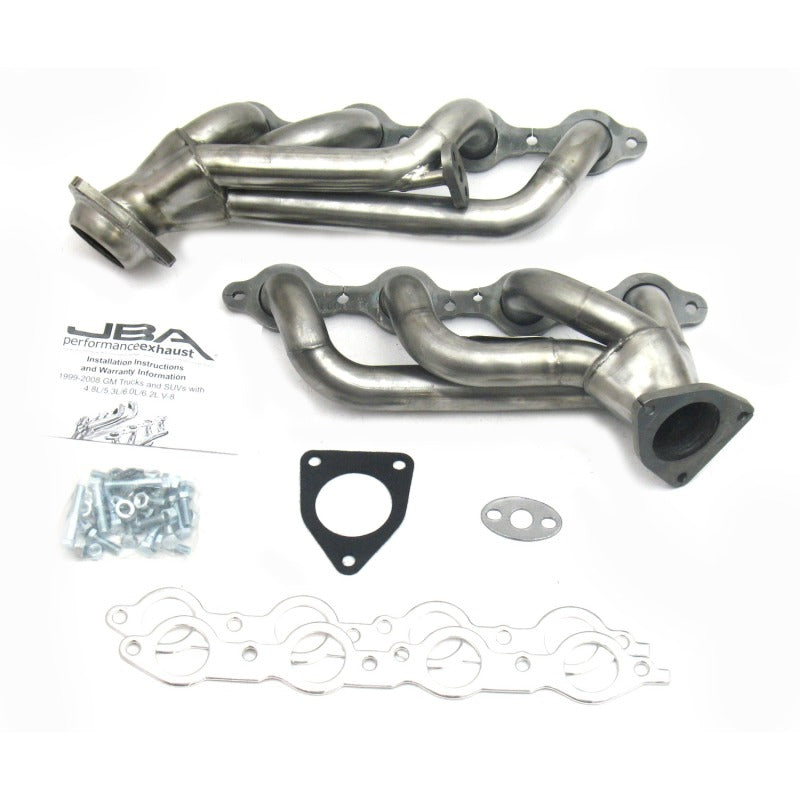 JBA 99-01 GM Truck 4.8L/5.3L LS w/o A.I.R. w/EGR 1-5/8in Primary Raw 409SS Cat4Ward Header 1850S 1850S Photo - Primary