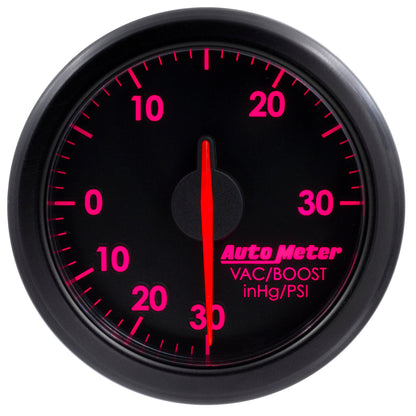 Autometer 2-1/16" Boost/Vac, 30 IN HG/30 Psi, Airdrive, Black 9159-T User 7