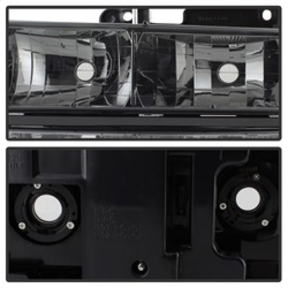 SPYDER Xtune Chevy Suburban 94-98 Headlights w/ Corner & Parking Lights 8pcs Smoked HD-JH-CCK88-AM-SM-SET 5072238 5072238 Photo - Unmounted
