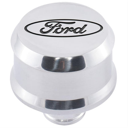 Ford Valve Cover Breather w/ Slant Edge Alm Polished FRD302-438 302-438 Photo - Primary