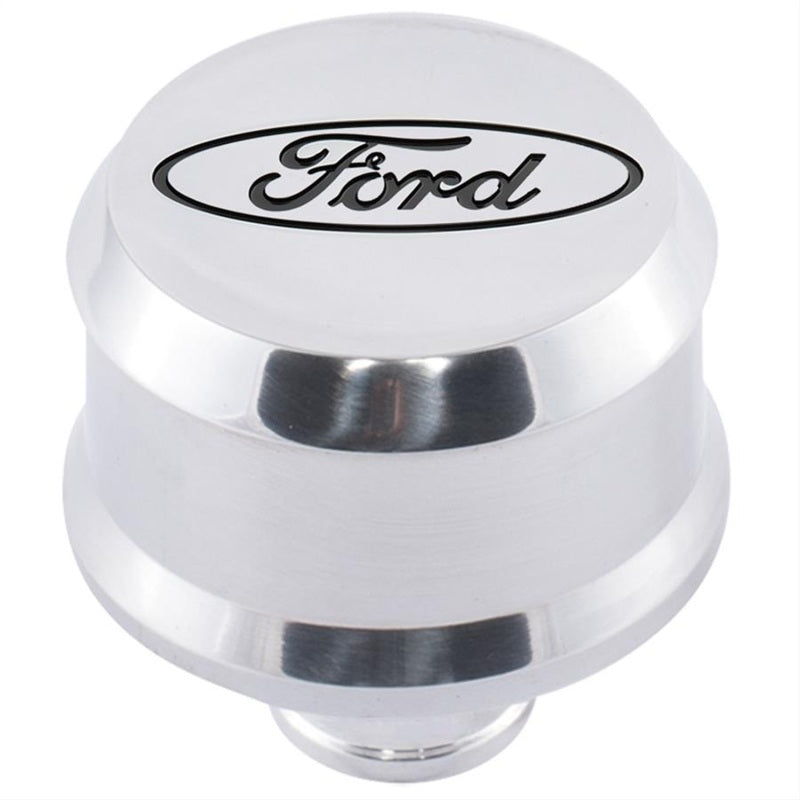 Ford Valve Cover Breather w/ Slant Edge Alm Polished FRD302-438 302-438 Photo - Primary
