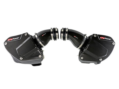 aFe Black Series Stage-2 Carbon Fiber Cold Air Intake System w/ Pro DRY S Media - 18-19 BMW M5 (F90) 58-10005D 58-10005D Photo - Unmounted