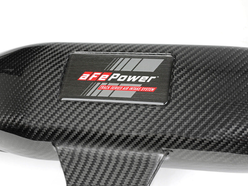 aFe Track Series Carbon Fiber Intake w/Pro 5R Filter BMW M2 (F87) 16-18 L6-3.0L (t) N55 57-10004R 57-10004R Photo - Close Up