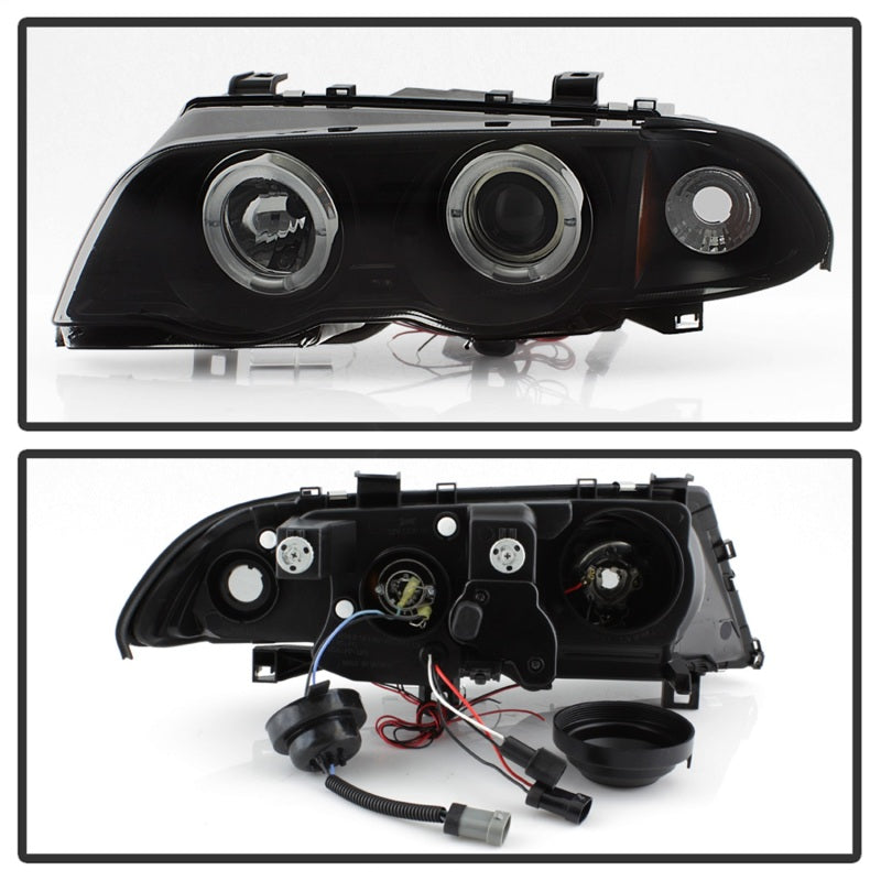 Spyder 99-01 BMW E46 3 Series 4DR Projector Headlights 1PC LED Halo (PRO-YD-BMWE46-4D-HL-AM-BSM) 5084804 5084804 Photo - Unmounted
