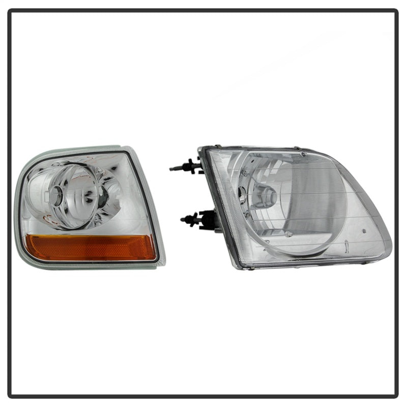SPYDER xTune 97-03 Ford F-150 4pc OEM Style Headlights w/Corner - Chrome (HD-JH-FF15097-L-SET-C) 9042645 9042645 Photo - Unmounted