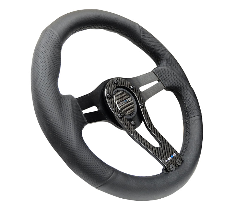 NRG Reinforced Steering Wheel- 320mm Sport Steering Wheel w/ Carbon center RST-002RCF Photo - Primary