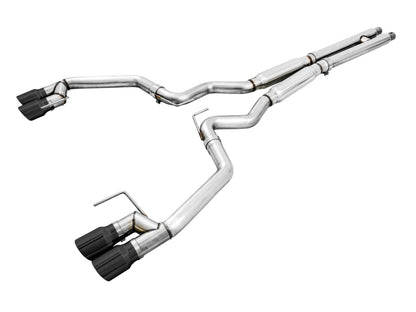 AWE Tuning 2018+ Ford Mustang GT (S550) Cat-back Exhaust - Track Edition (Quad Diamond Black Tips) 3020-43072 3020-43072 Photo - Primary