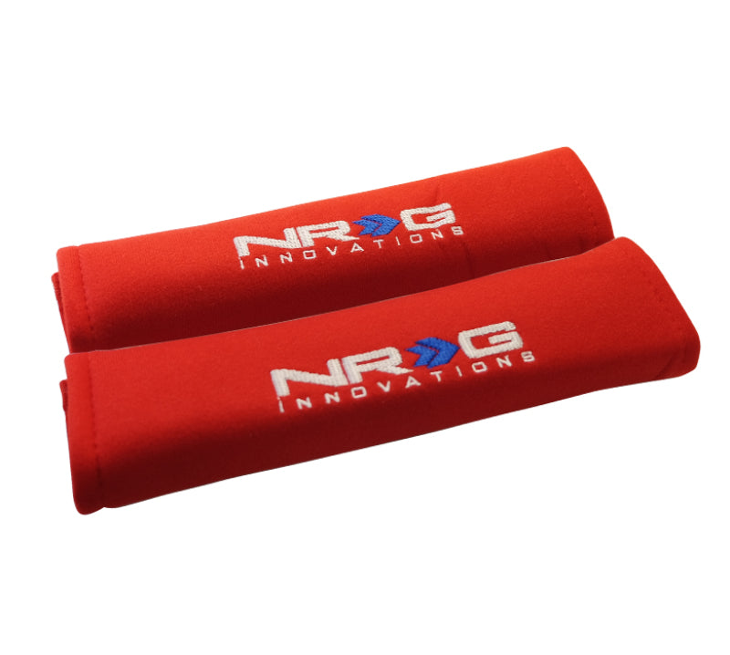 NRG Seat Belt Pads 2.7" (wide) x 11"-Red (2piece) Short SBP-27RD Photo - Primary