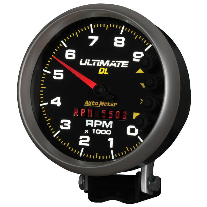 Autometer Gauge, Tach, 5", 9k RPM, Pedestal, Datalogging, Ultimate DL Playback, 6896 User 3
