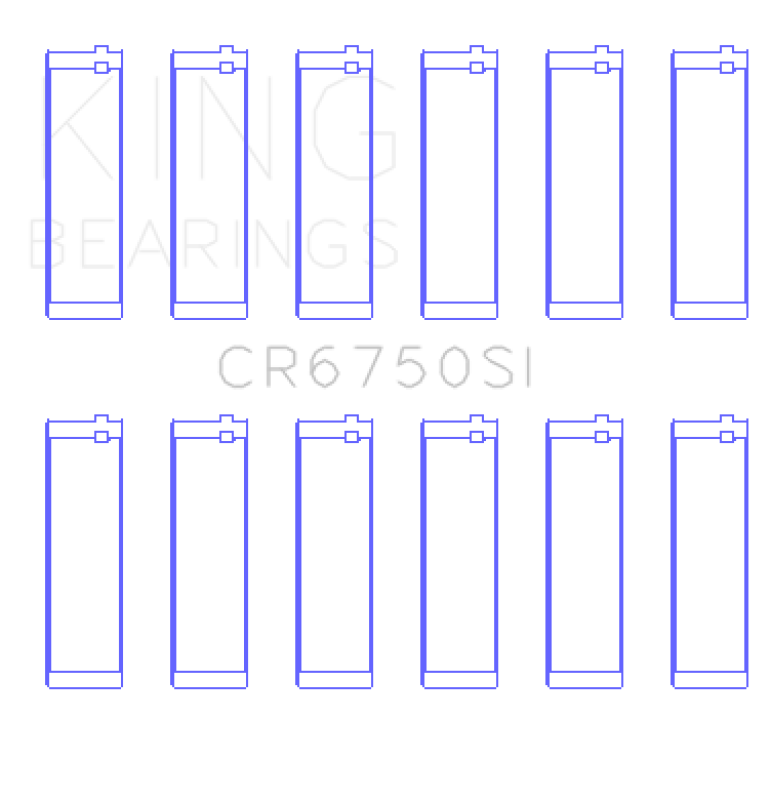 King Engine Bearings Opel X30Xe (Ecotech) (Size +0.25mm) Connecting Rod Bearing Set CR6750SI0.25 CR6750SI0.25 Photo - Primary