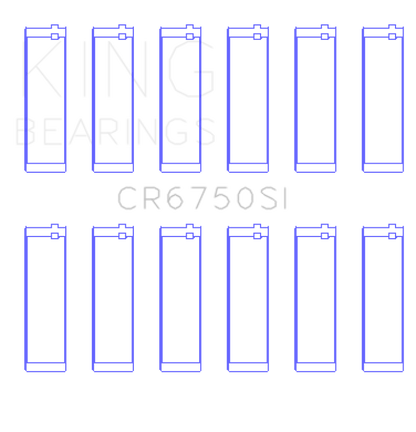 King Engine Bearings Opel X30Xe (Ecotech) (Size +0.50mm) Connecting Rod Bearing Set CR6750SI0.5 CR6750SI0.5 Photo - Primary