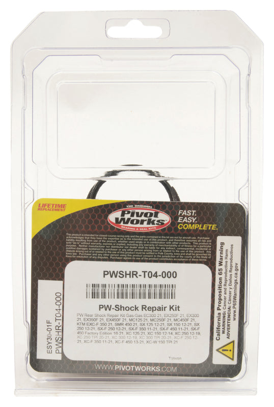 Pivot Works 21-23 Gas-Gas MC125 PW Rear Shock Absorber Rebuild Kit PWSHR-T04-000 PWSHR-T04-000 Photo - Primary