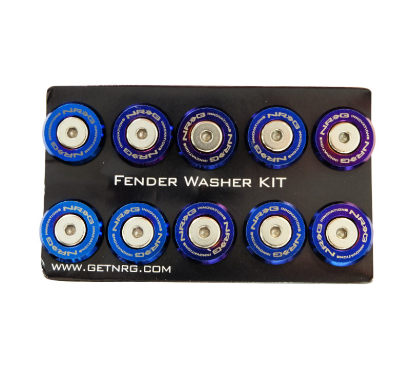 NRG M-Style Fender Washer Kit (TI Series) M6 Bolts For Plastic (TI Brn Wshr/Silver Scrw) - Set of 10 FW-300TS FW-300TS Photo - Primary